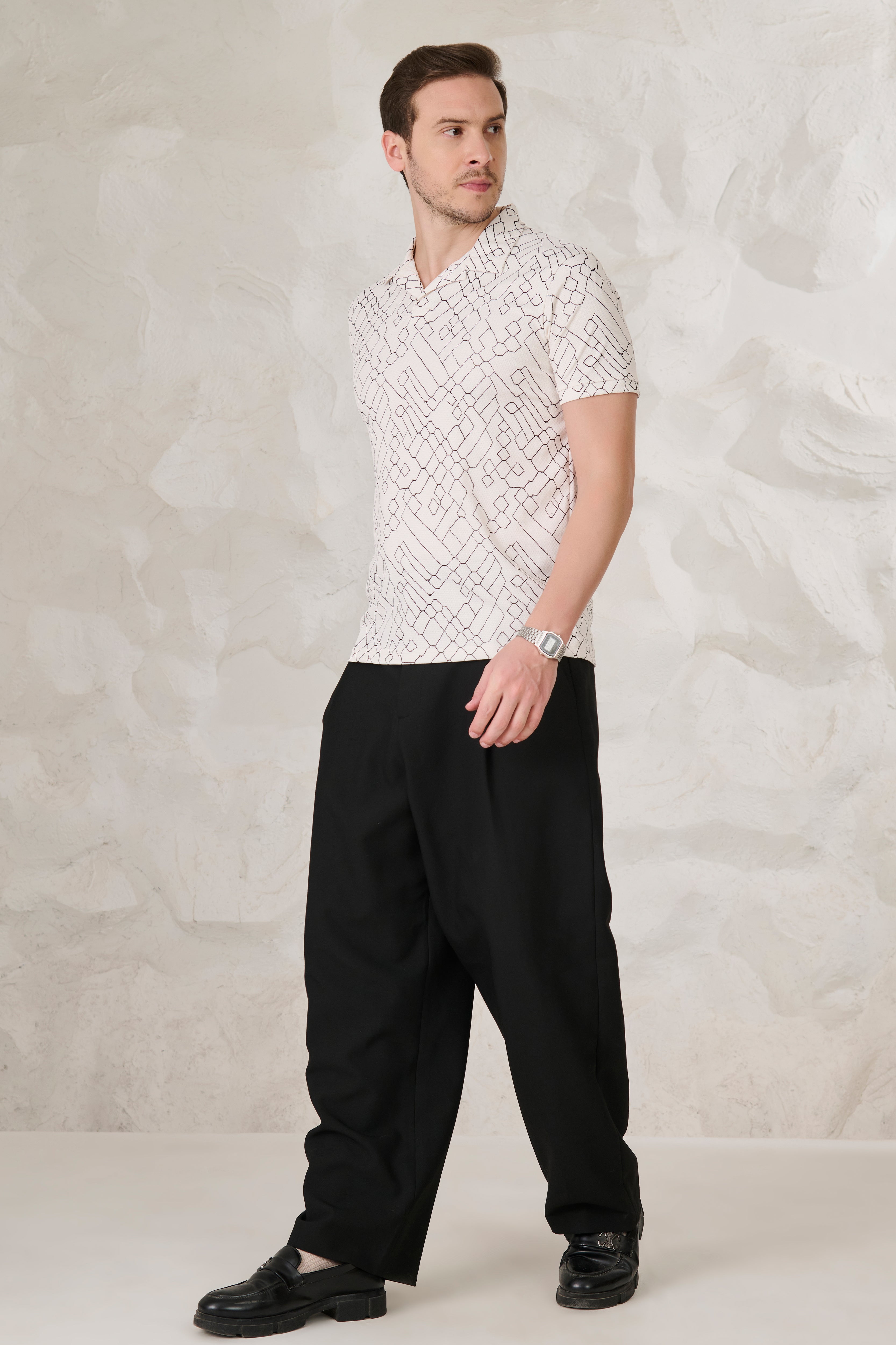 Buy Doodle Cuban T-Shirt - White Online Shopping view 5