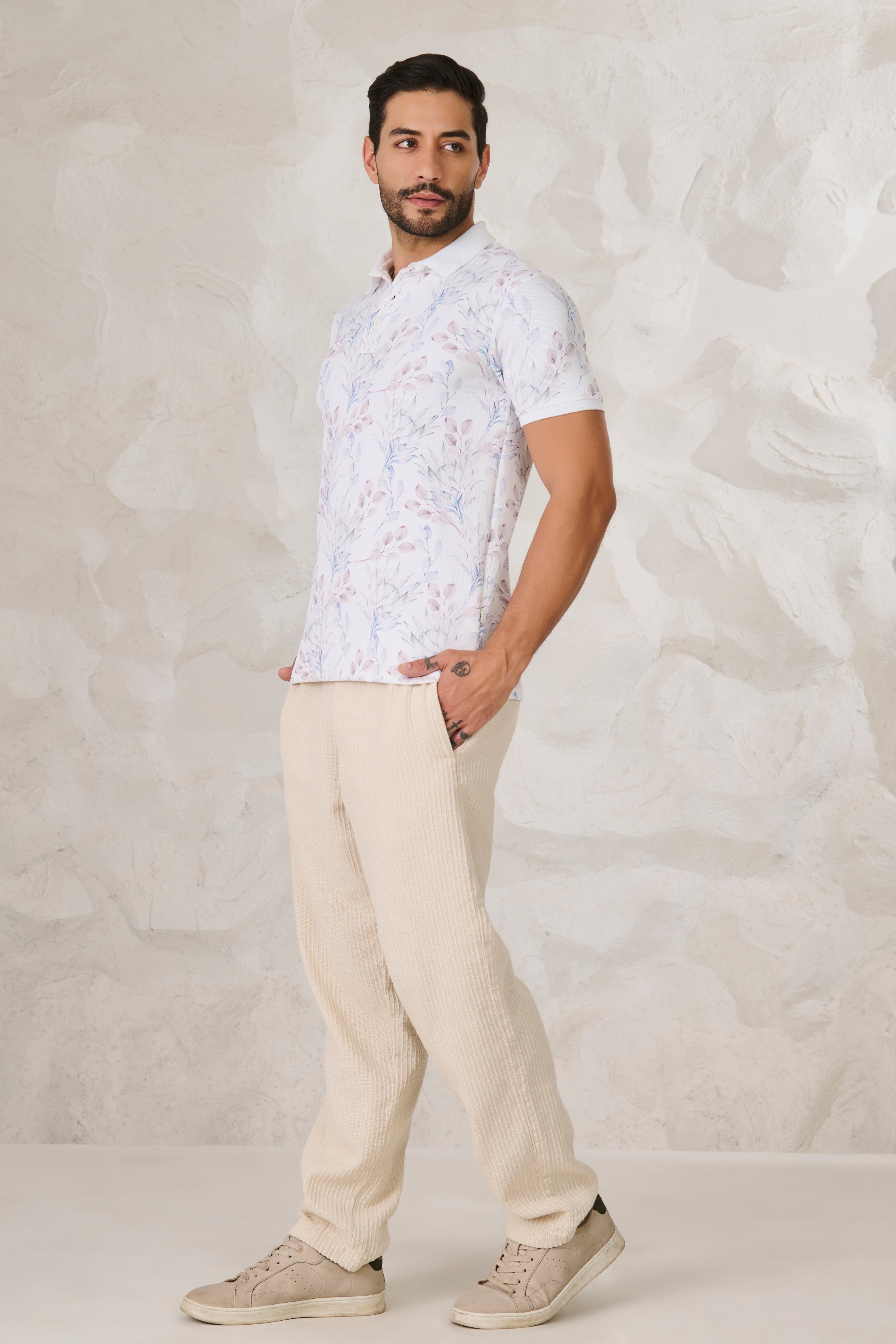 Buy Pressed Leaves Polo Online Shopping view 5