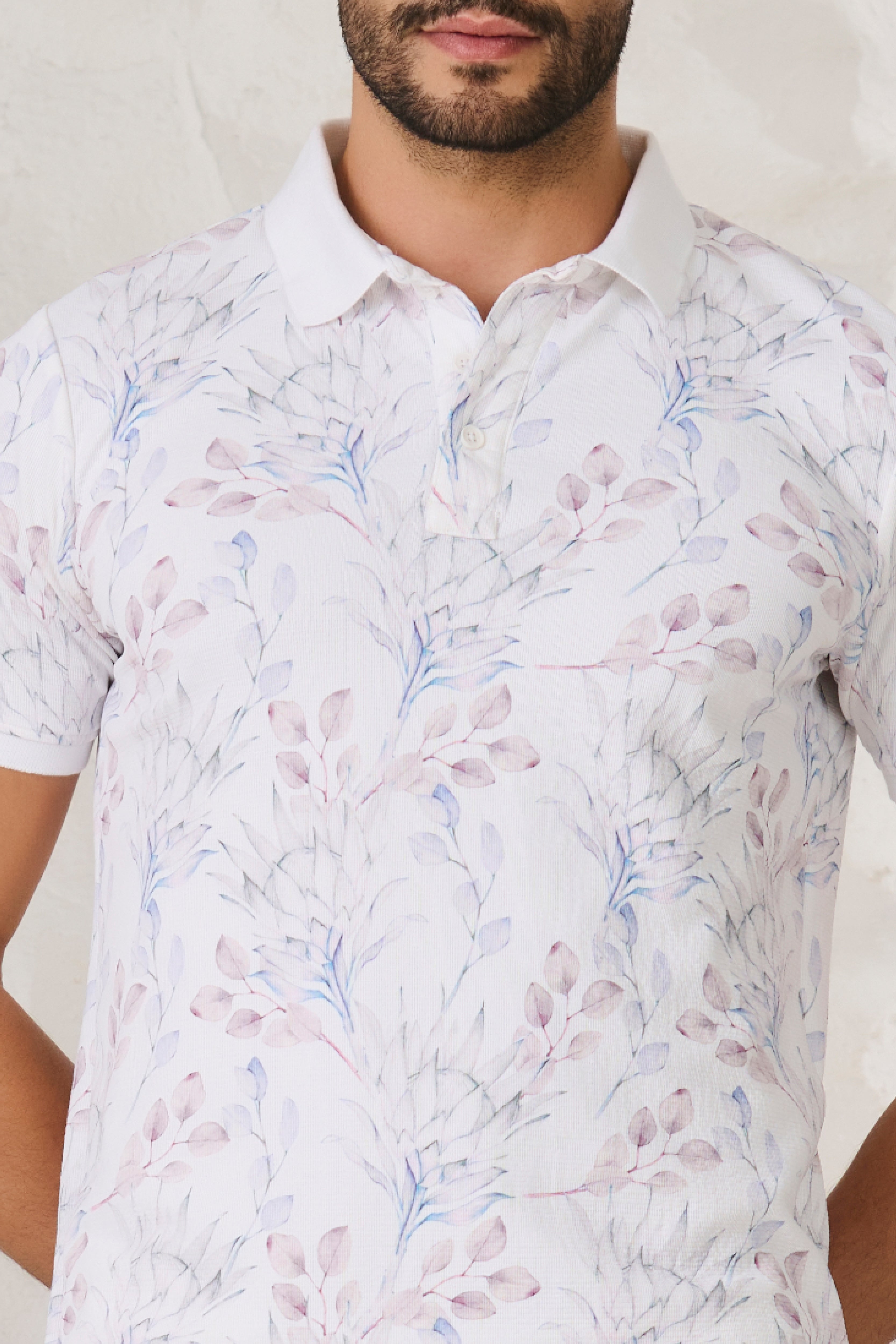 Buy Pressed Leaves Polo Online Shopping view 4