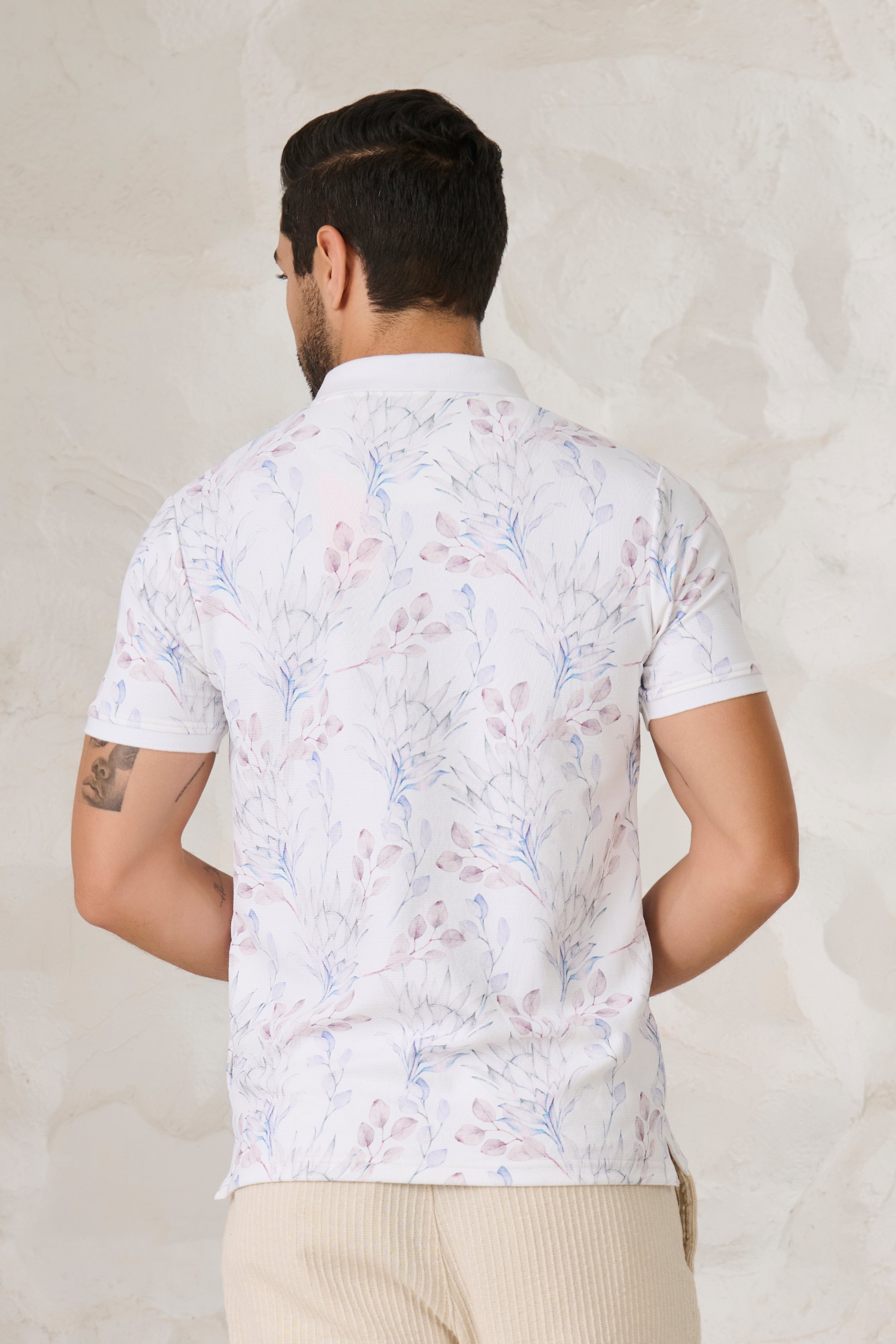 Buy Pressed Leaves Polo Online Shopping view 3