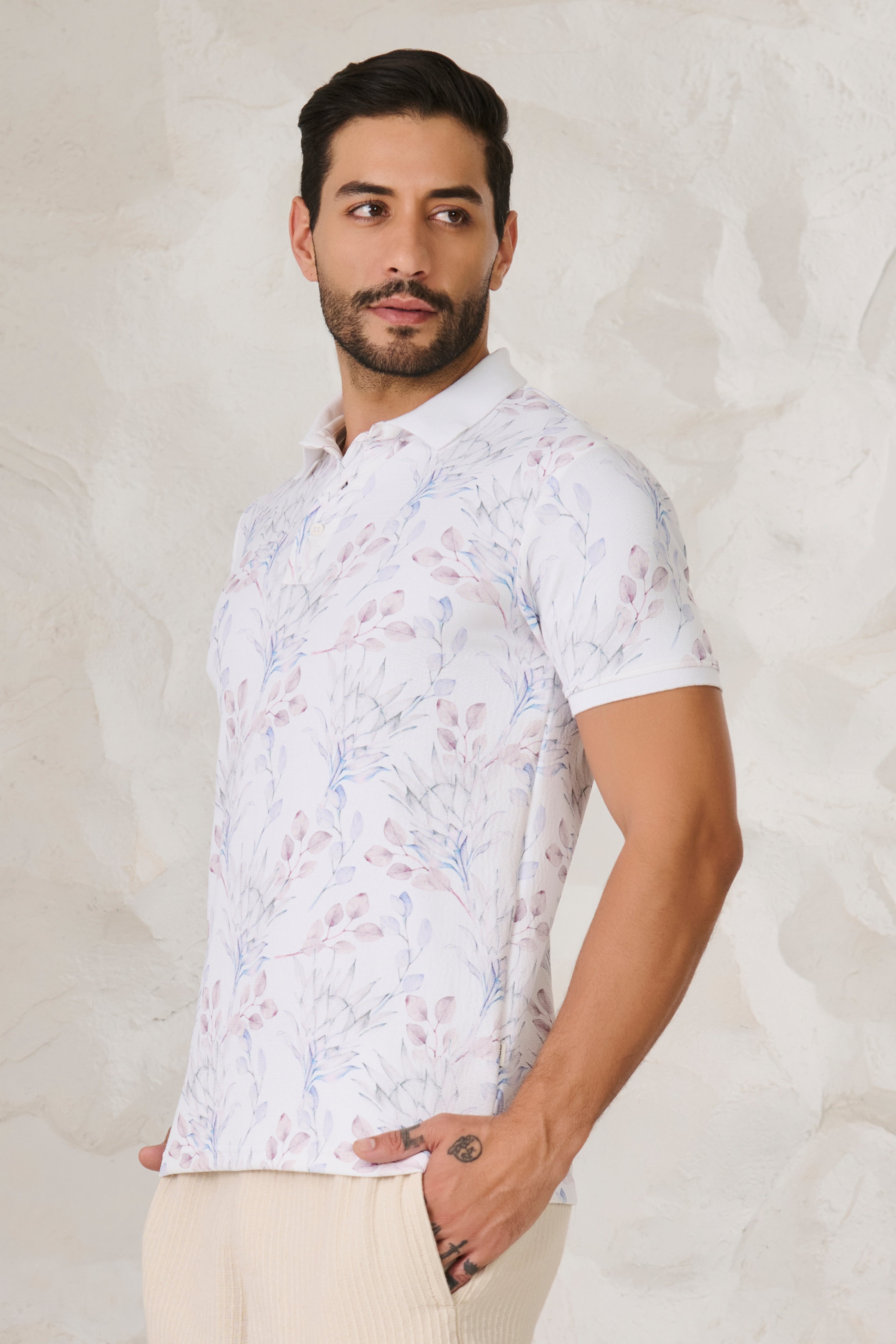Buy Pressed Leaves Polo Online Shopping view 2