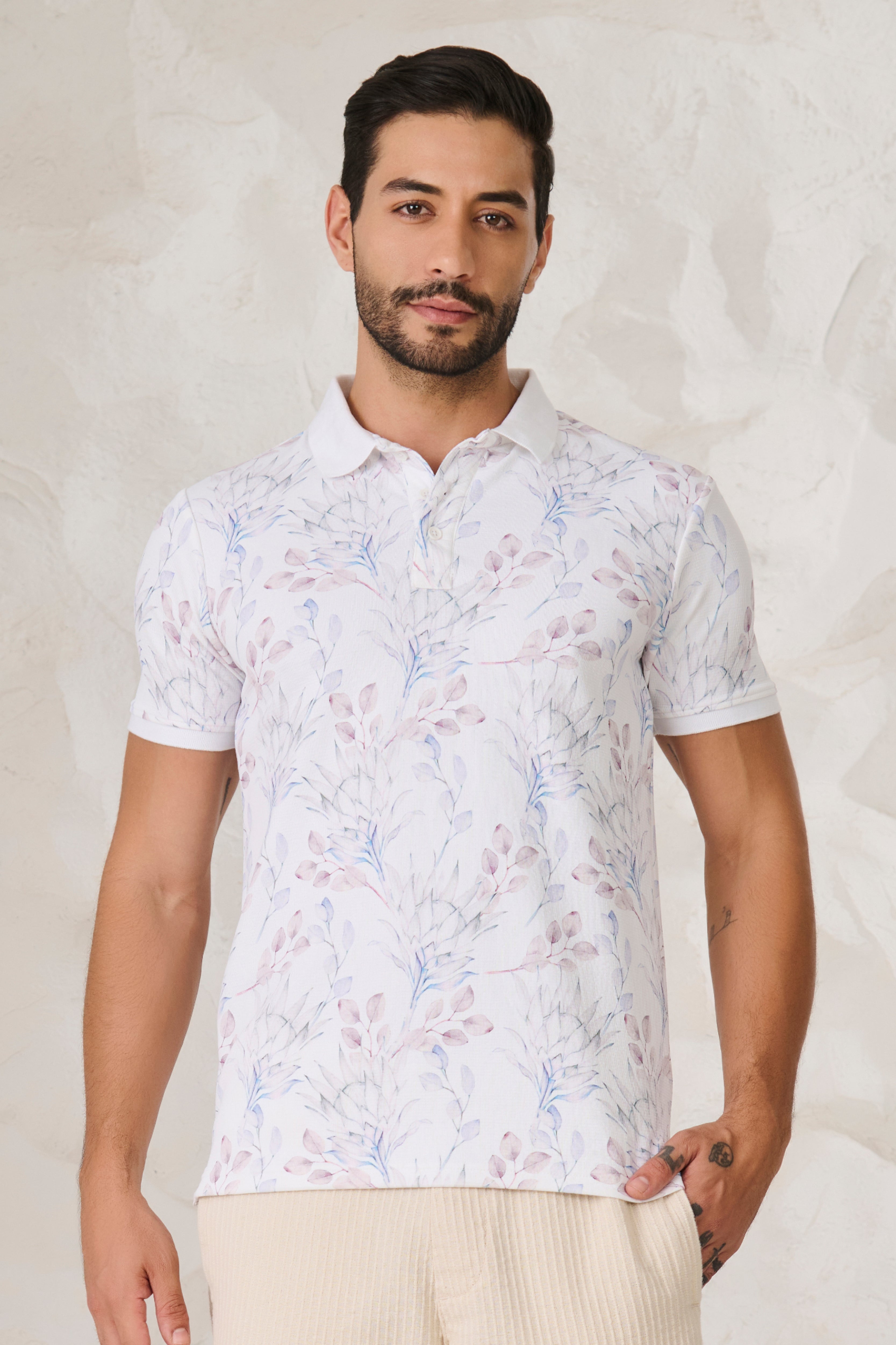Buy Pressed Leaves Polo Online Shopping view 1