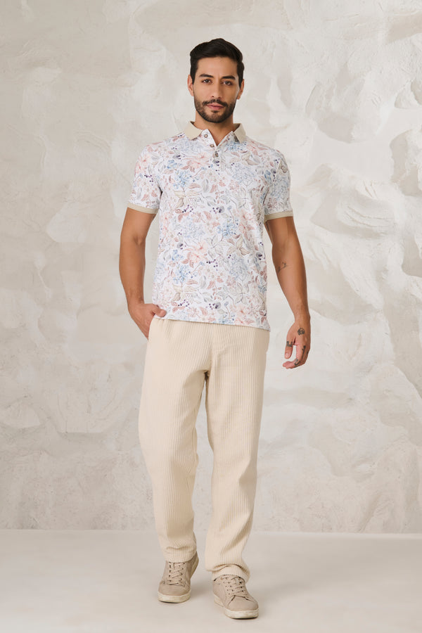 Chintz Polo - Off-white