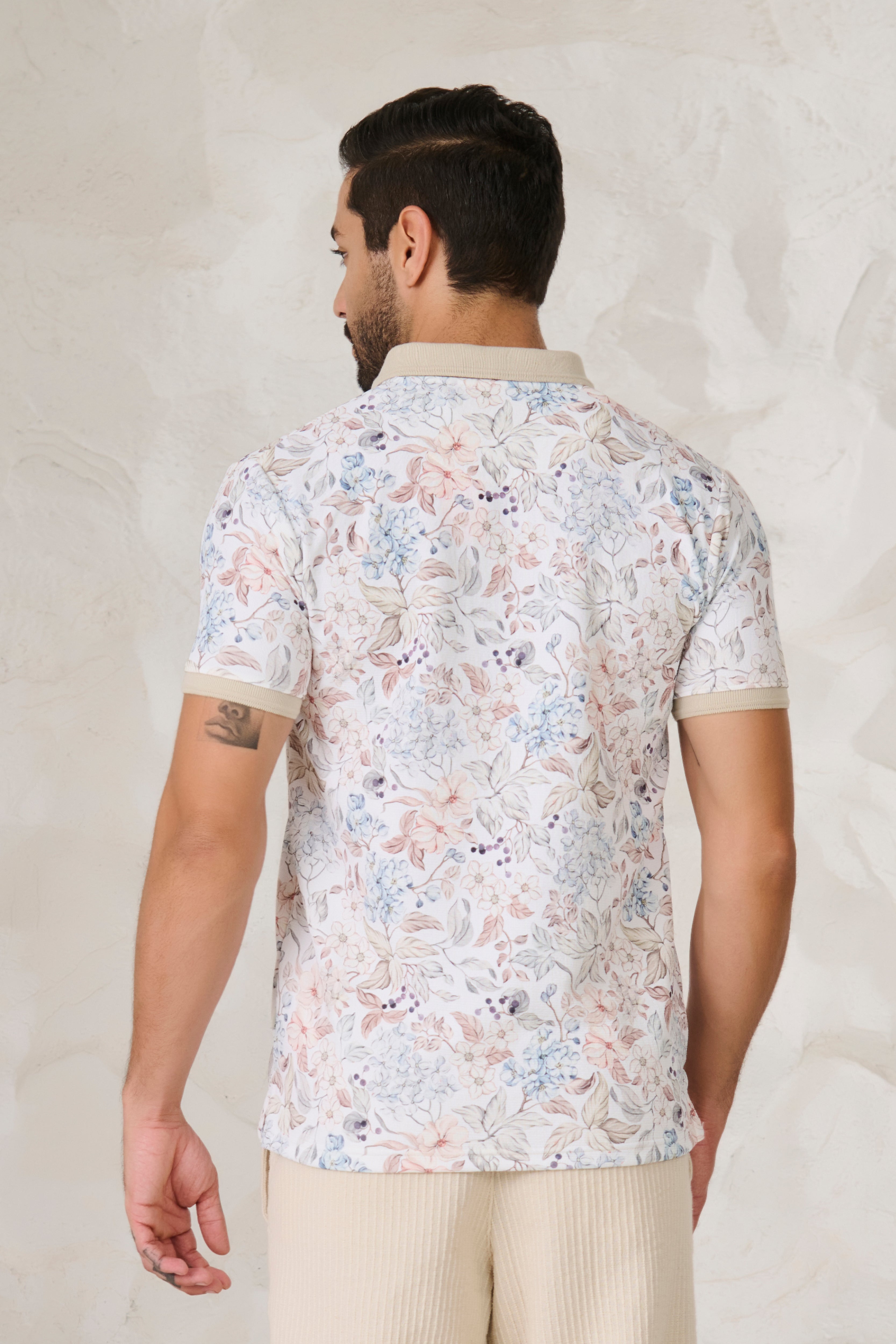 Buy Chintz Polo - Off-white Online Shopping view 3