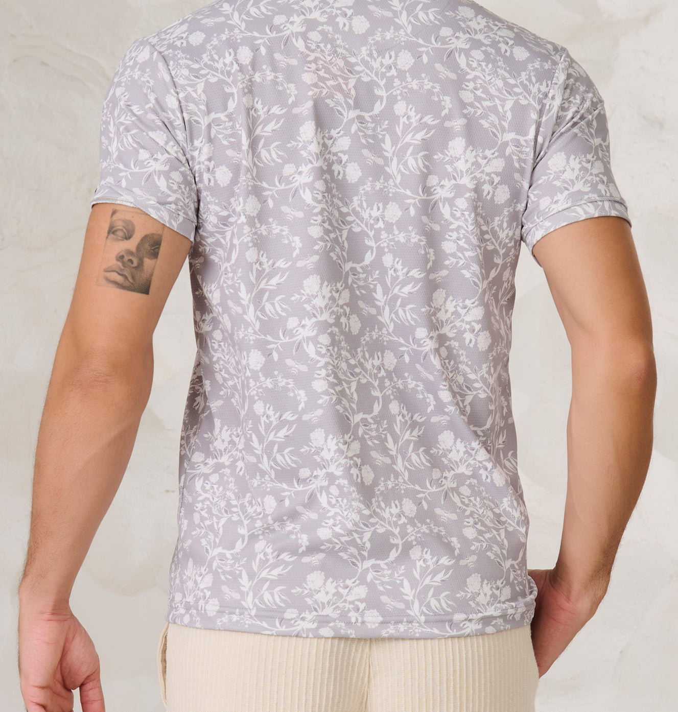 Wildflowers Cuban T-Shirt - Gray