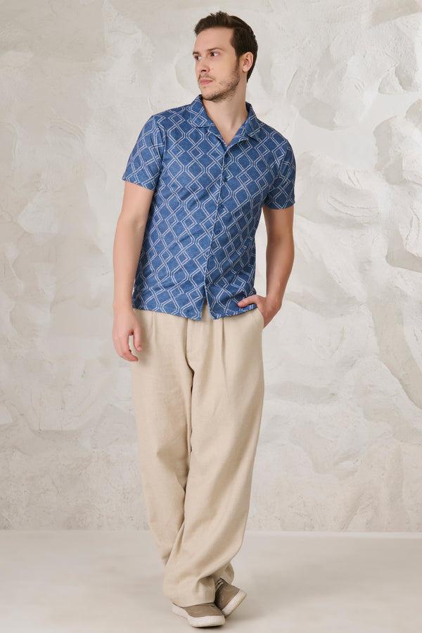 Helical Cuban Shirt - Blue