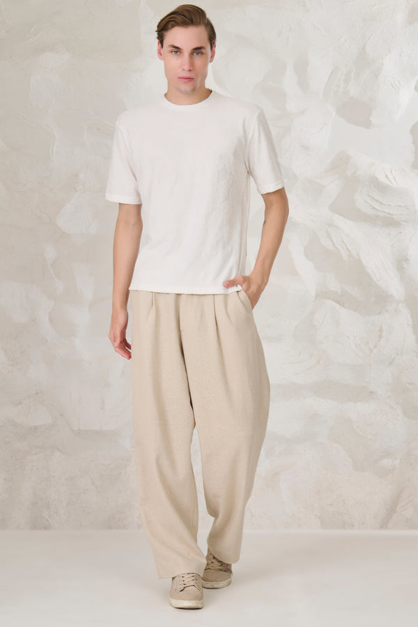 Palms Terry Textured Oversized T-Shirt - White