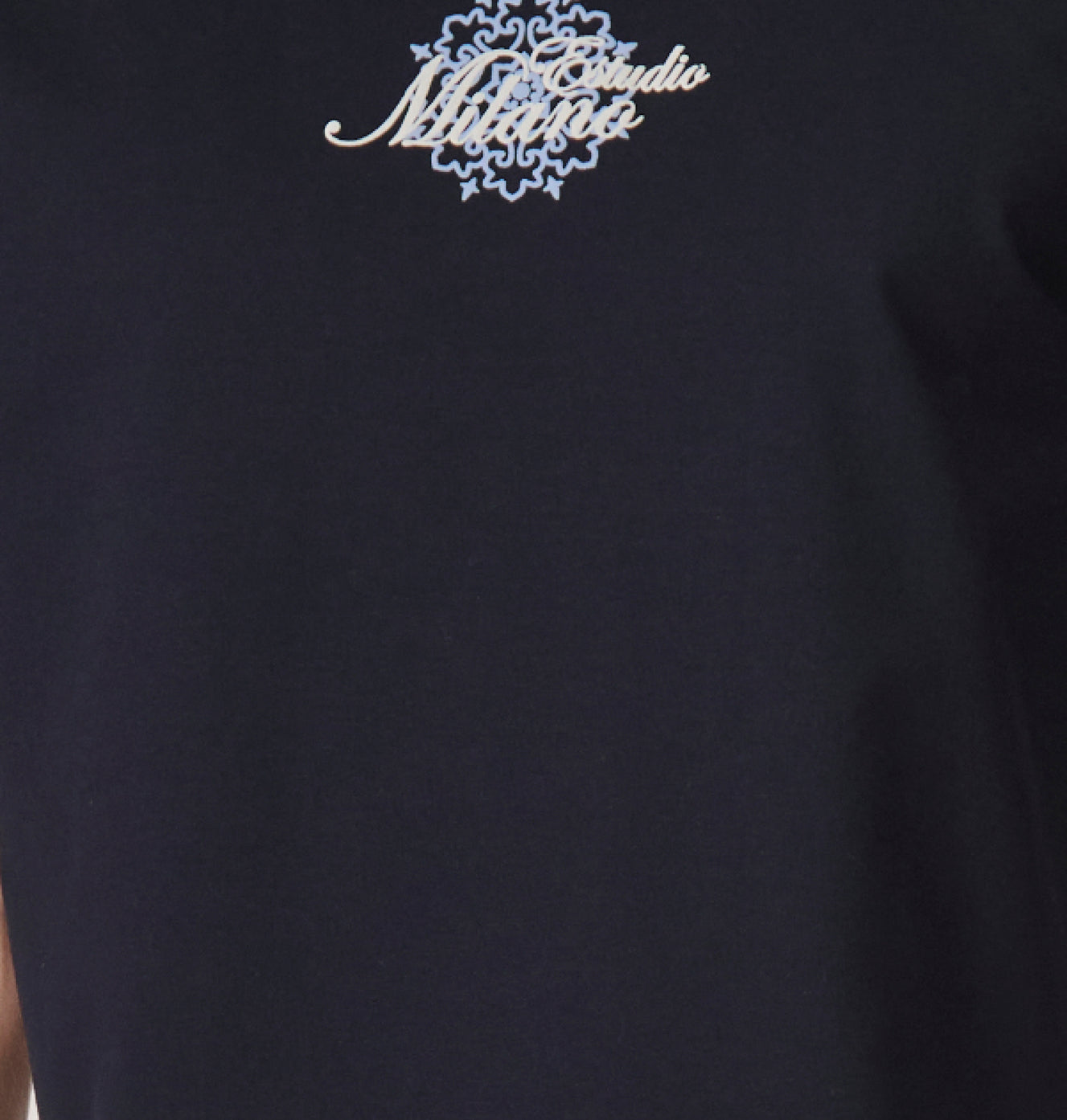 Milano Graphic Oversized Stretch T-Shirt - Navy