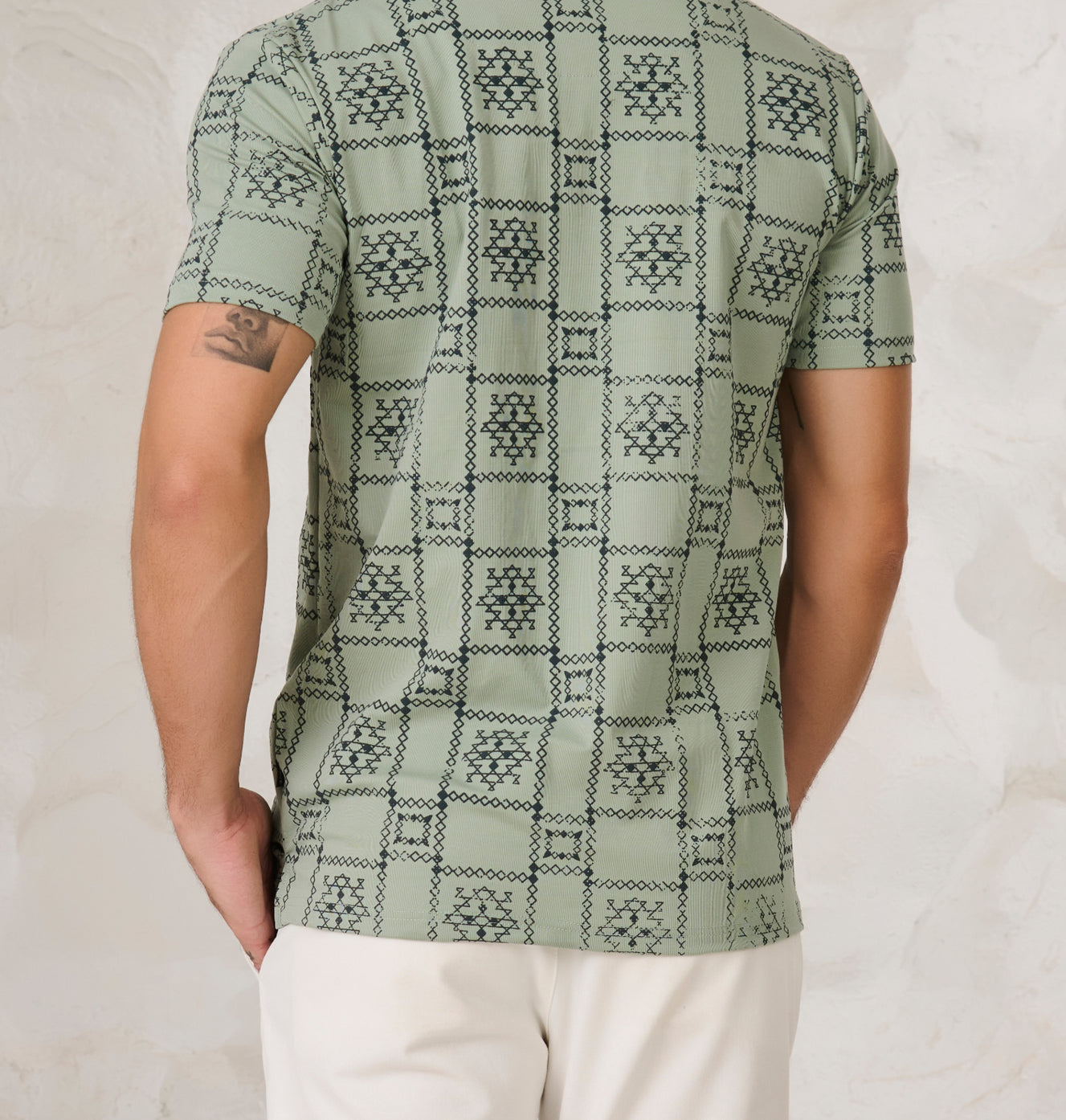 Ornaments Square Cuban Shirt - Pista
