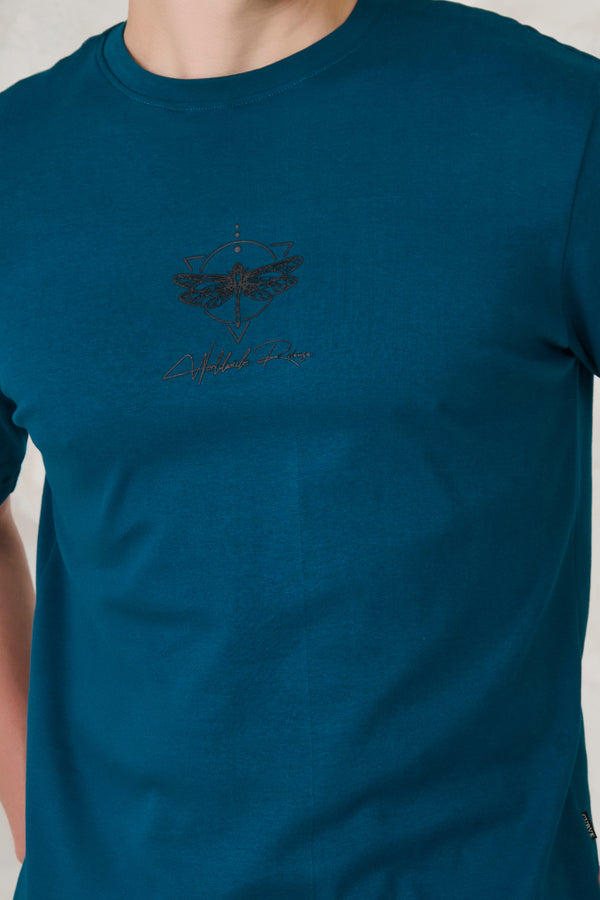 Butterfly Graphic Oversized T-Shirt - Teal