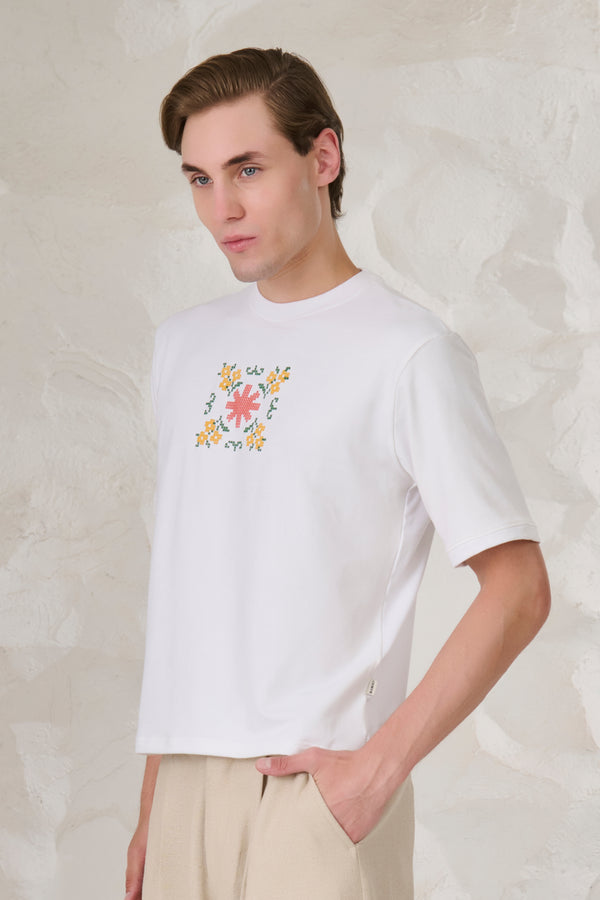 Ethereal Graphic Oversized T-Shirt - White