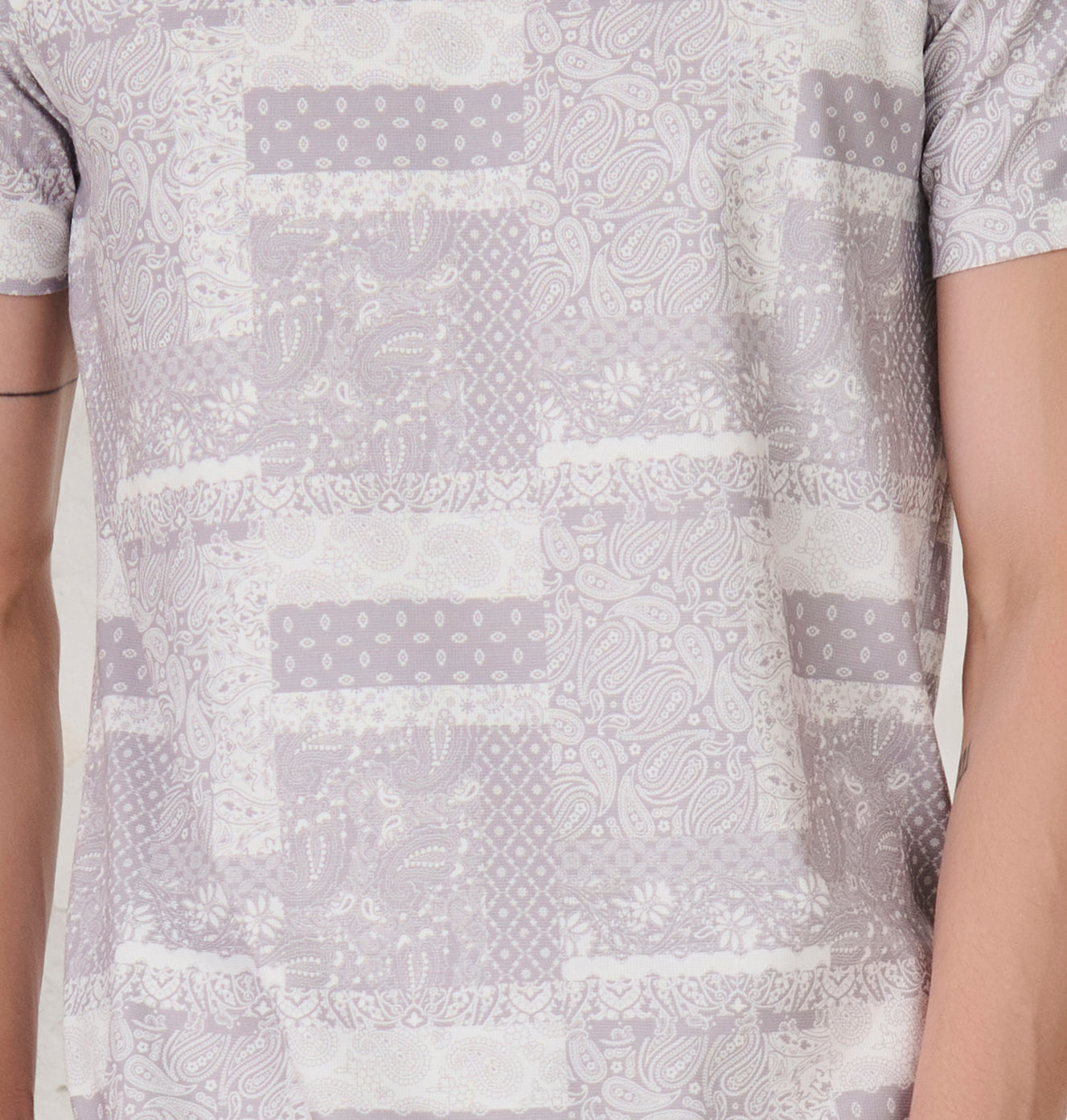 Paisley Collage T-Shirt - Grey