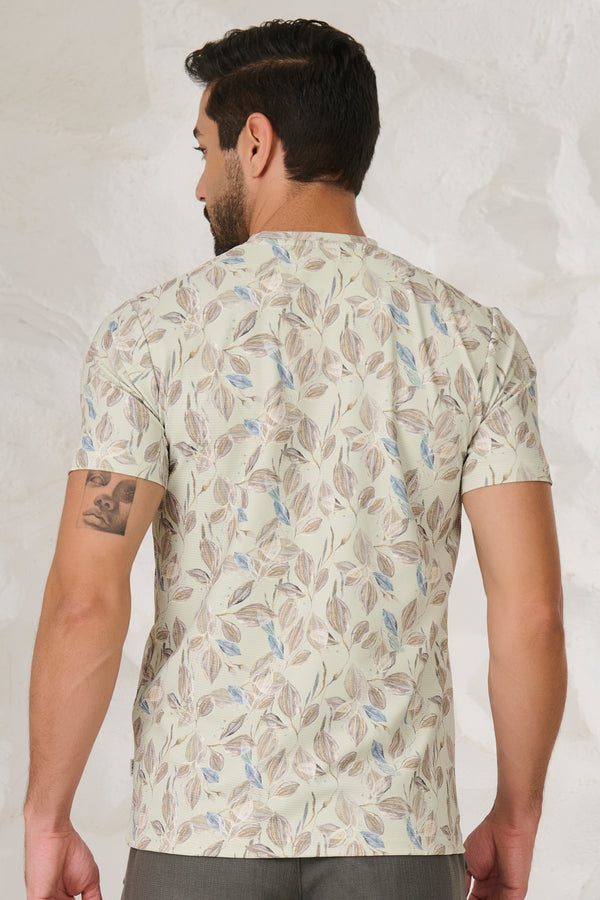 Painted Leaves T-Shirt - Green