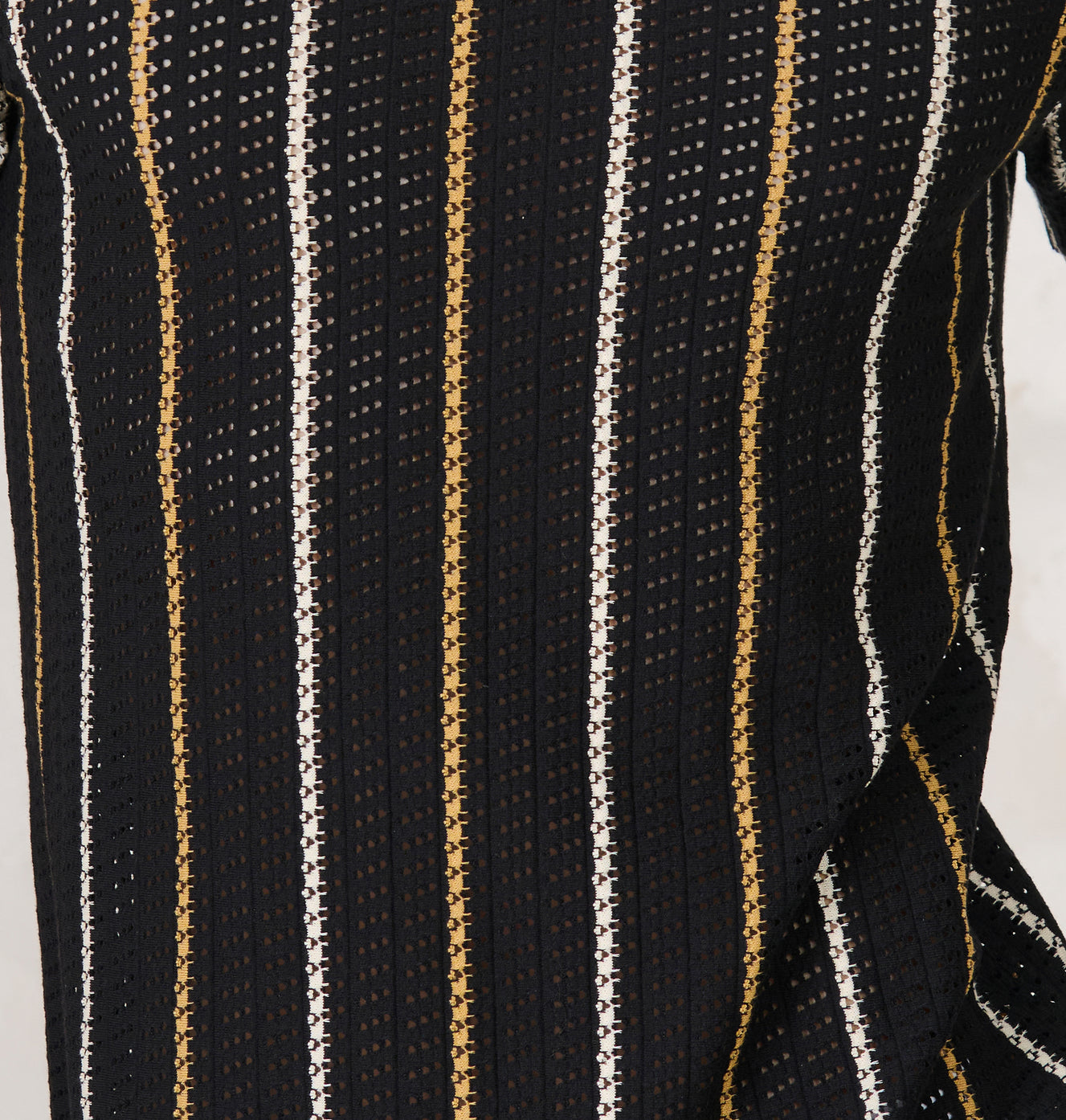 Air Vents Stripes T-Shirt - Black