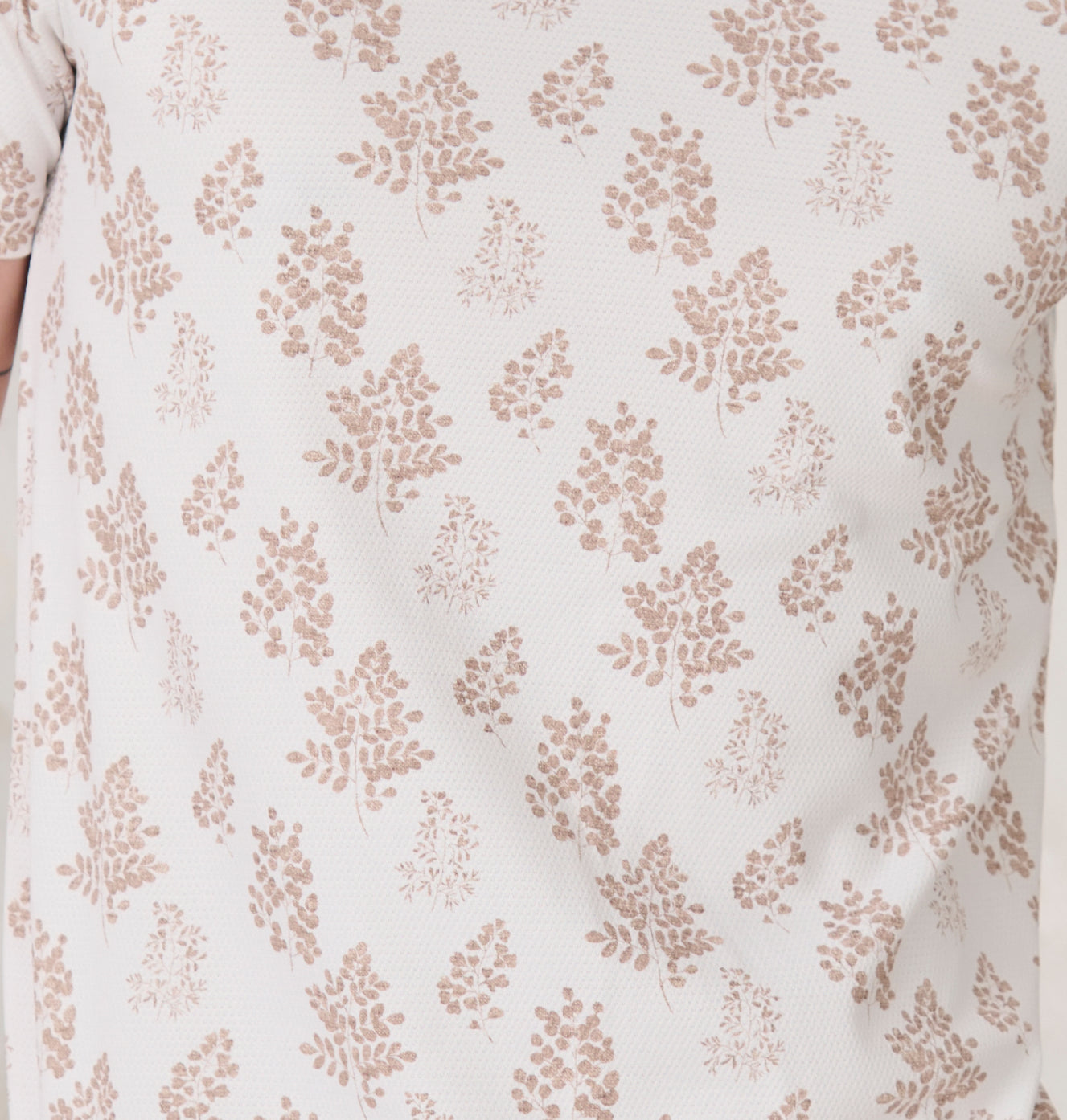 Brown Ferns T-Shirt - White