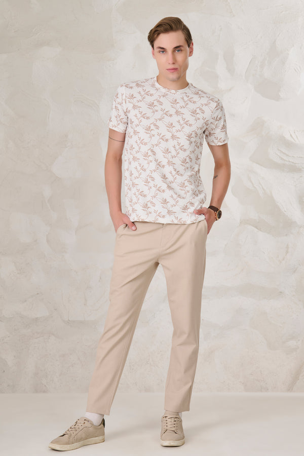 All Over Leaves T-Shirt - White