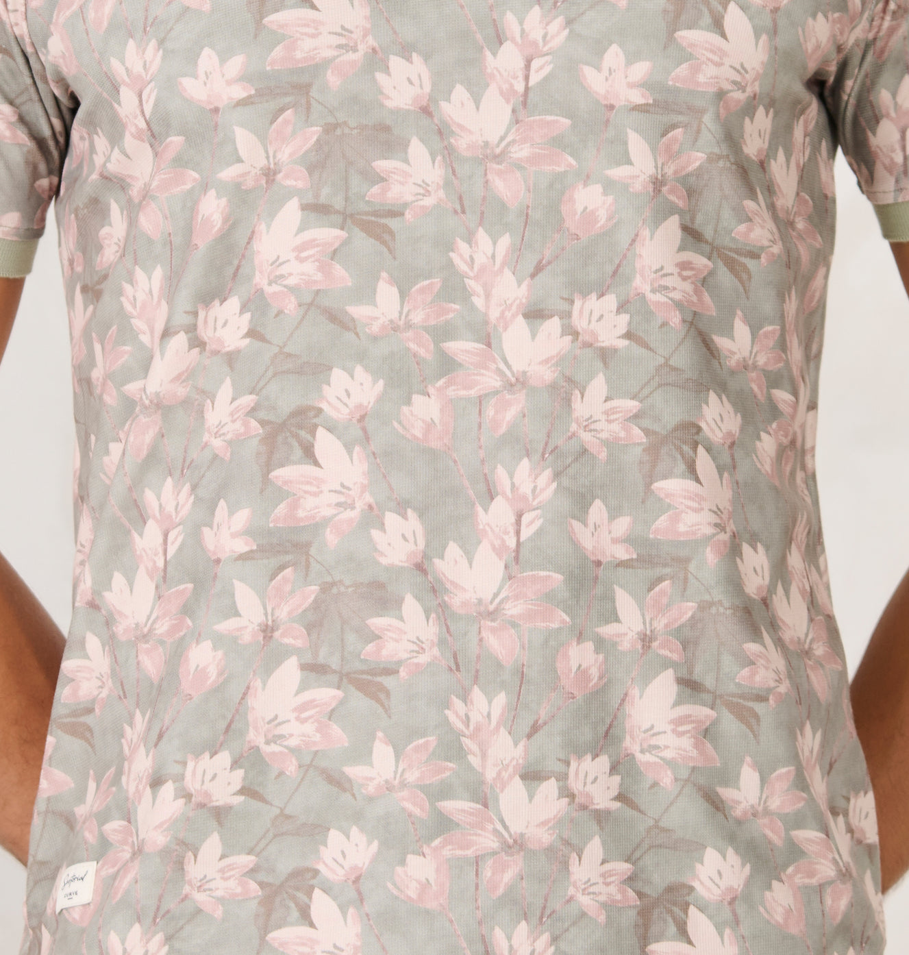 Painted Wildflowers Polo - Green