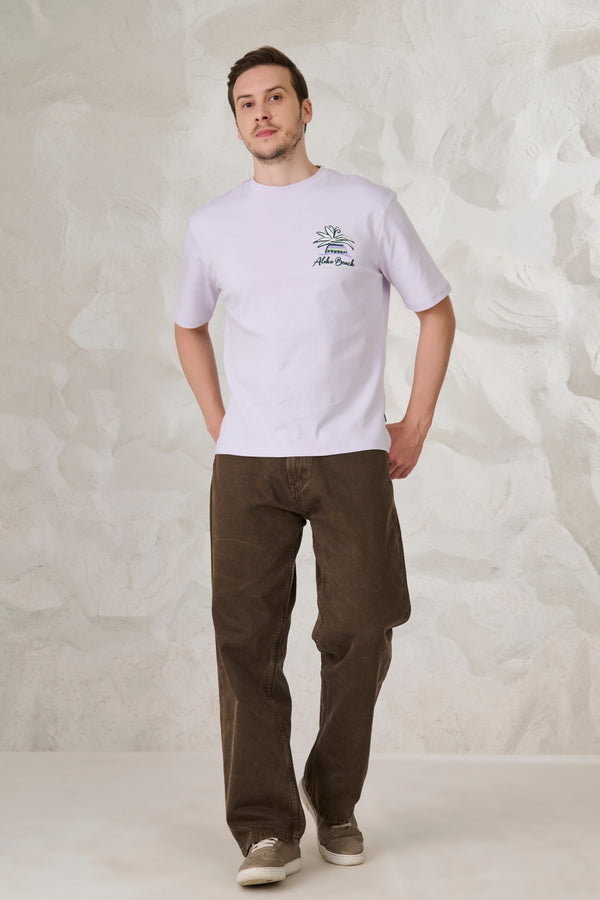 Aloha Beach Graphics Oversized T-Shirt - Lavender