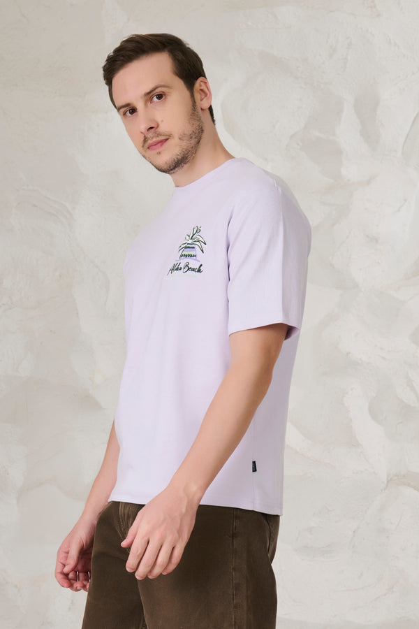 Aloha Beach Graphics Oversized T-Shirt - Lavender