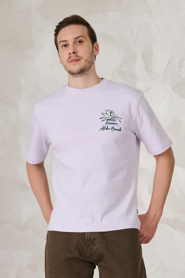 Aloha Beach Graphics Oversized T-Shirt - Lavender